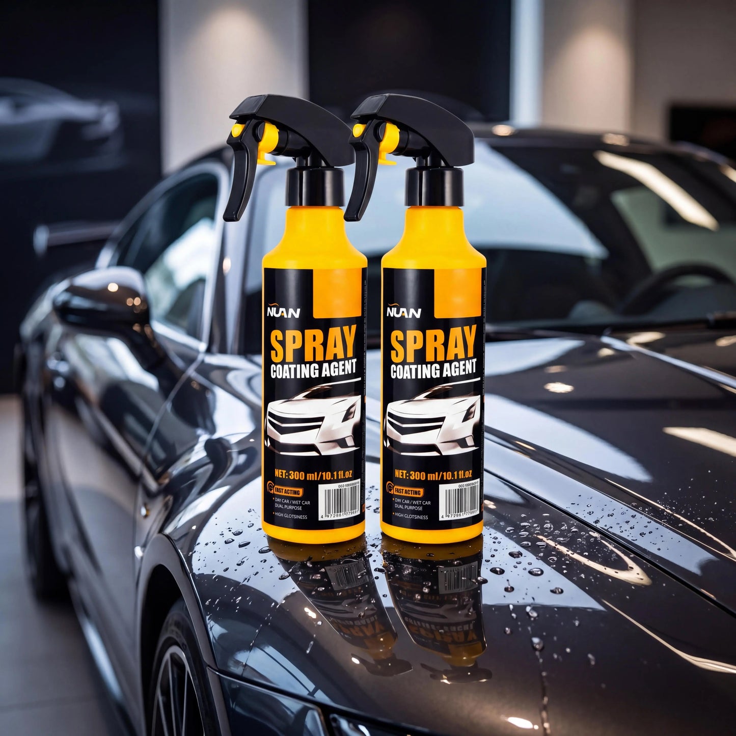 nano car coating spray - 300ml Fast-Acting Car Paint Polish & Sealant, Long-Lasting Hydrophobic Protection, Anti-Stain & Anti-Fading, Perfect for Daily Car Care
