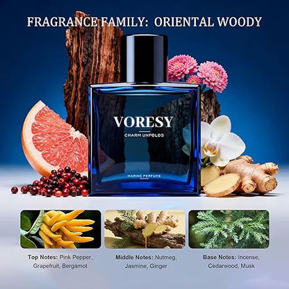 Gentlemen’s Fragrance Set with Marine Perfume, Club Gent’s Aroma & JADE BREEZE Cologne