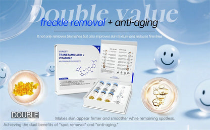 Tranexamic Acid + Golden Vitamin C Brightening Serum for Hyperpigmentation, Hydration & Anti-Aging