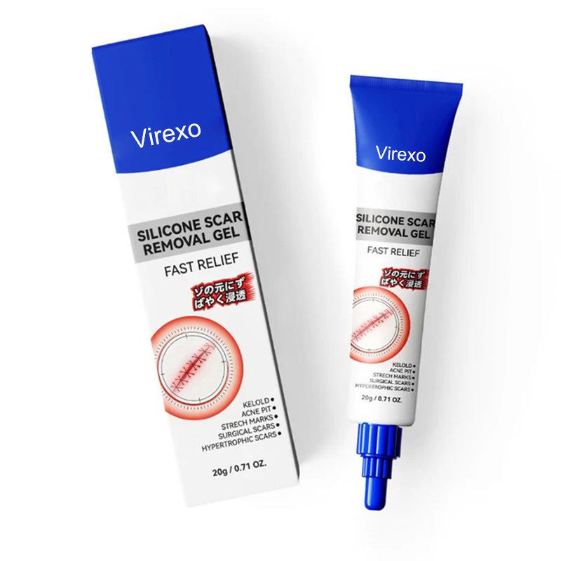 Silicone Scar Gel for Old and New Scars, Scar Treatment for Acne Surgical Burn and Stretch Marks, Medical Grade Silicone Scar Gel, Fast Absorbing