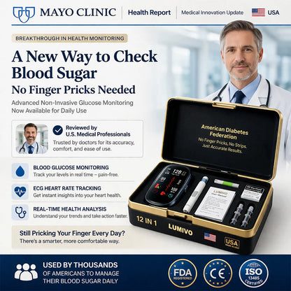 🔥Final 3 Hours : Only Limited Stock Left🏆LUMIVO™ Non-Invasive Blood Glucose Meter 99.9% Accuracy （Mayo Clinic Recommended）
