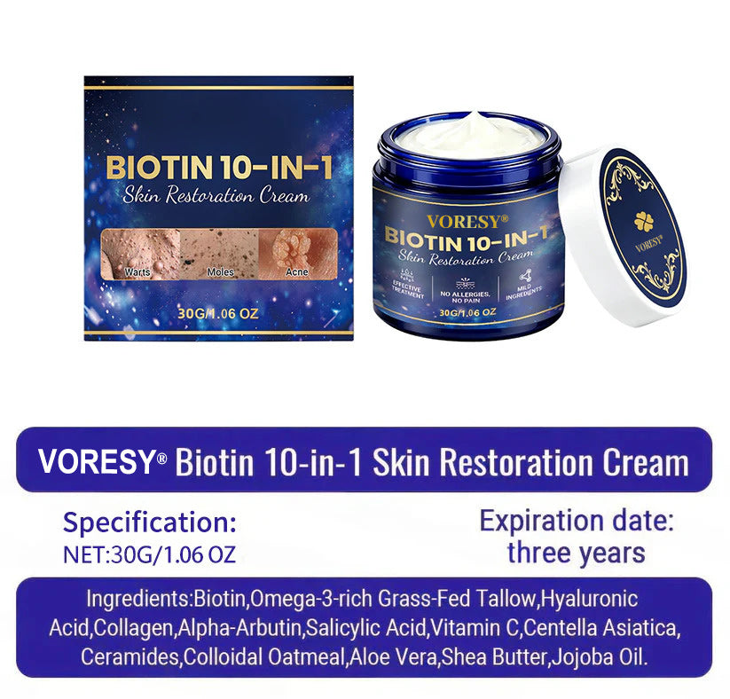 Made and Shipped from USA ✨Voresy® Biotin 10-in-1 Skin Restoration Cream 🍀