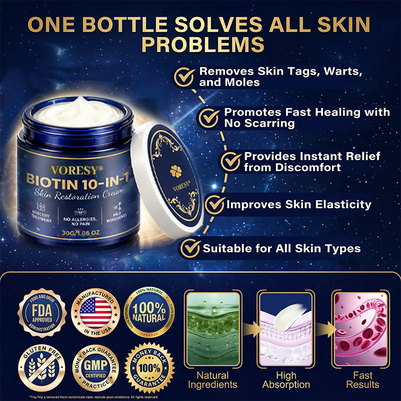 Made and Shipped from USA ✨Voresy® Biotin 10-in-1 Skin Restoration Cream 🍀