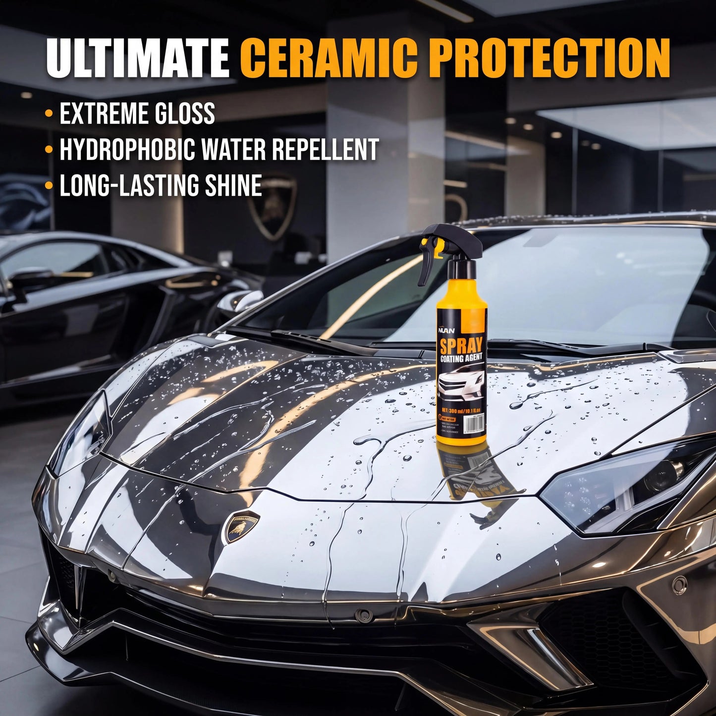 nano car coating spray - 300ml Fast-Acting Car Paint Polish & Sealant, Long-Lasting Hydrophobic Protection, Anti-Stain & Anti-Fading, Perfect for Daily Car Care