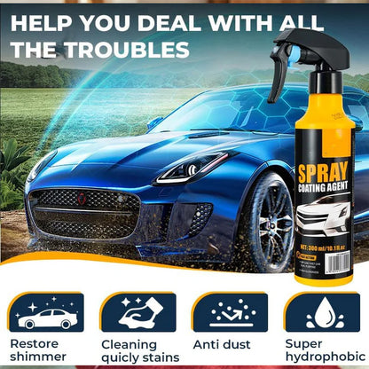 nano car coating spray - 300ml Fast-Acting Car Paint Polish & Sealant, Long-Lasting Hydrophobic Protection, Anti-Stain & Anti-Fading, Perfect for Daily Car Care